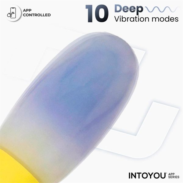 NexEgg Huevo Vibrador Doble Capa Silicona App Amarillo/Púrpura - imagen 8