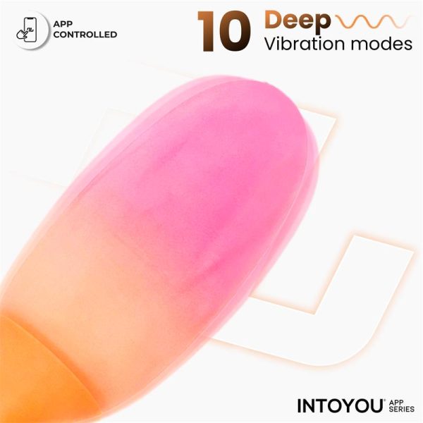 NexEgg Huevo Vibrador Silicona Doble Capa App Naranja/Rosa - imagen 2