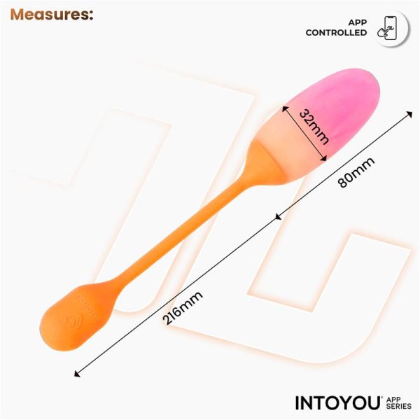 NexEgg Huevo Vibrador Silicona Doble Capa App Naranja/Rosa - imagen 6