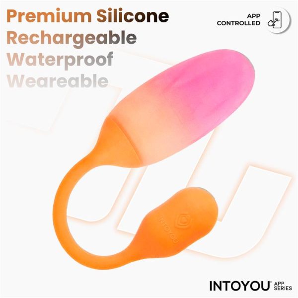 NexEgg Huevo Vibrador Silicona Doble Capa App Naranja/Rosa - imagen 9