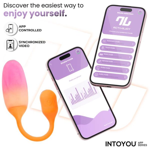 NexEgg Huevo Vibrador Silicona Doble Capa App Naranja/Rosa - imagen 10