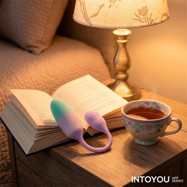 NexEgg Huevo Vibrador Silicona Doble capa con App Lila/Pistacho - imagen 7