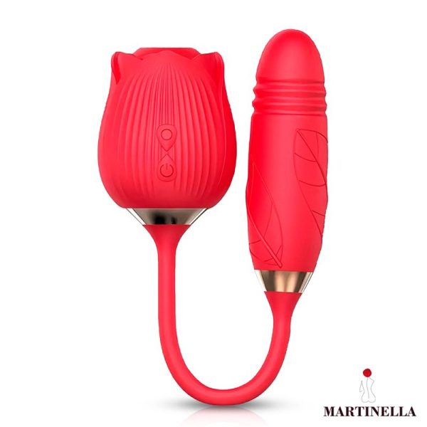 Rosa con Succión con huevo con Thrusting USB - imagen 4