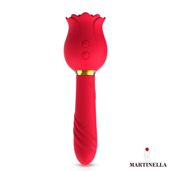 Rosa con Succion y Vibrador 2 en 1 - imagen 2