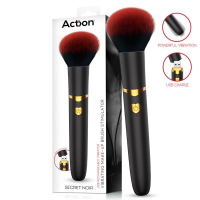 Sexcalofrios 20 Secret Noir Estimulador Brocha de Maquillaje con Vibración Negro