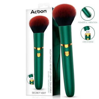 Sexcalofrios 19 Secret Vert Estimulador Brocha de Maquillaje con Vibración Verde