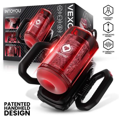 Sexcalofrios 18 Vexor 3 in 1 Masturbador Masculino Succion, Empuje y Vibración USB-C