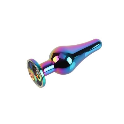 Classic Rainbow Plug Anal Joya en la Base 3.7