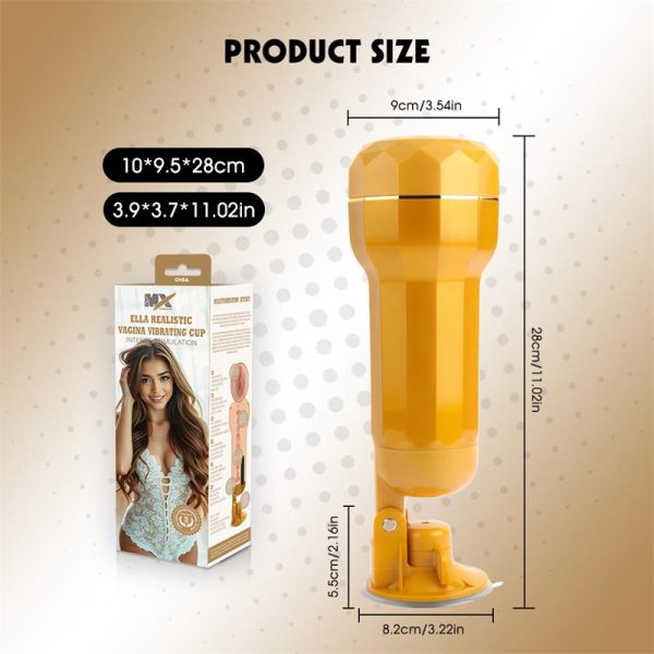 Ella Masturbador Vagina Realista con Vibración - imagen 2