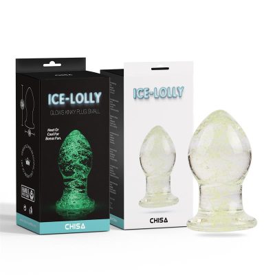 Glows kinky plug Anal de Cristal Brilla en la Oscuridad 2.5