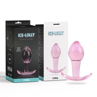 Pink Kinky plug Anal de Cristal Pequeño 3.2