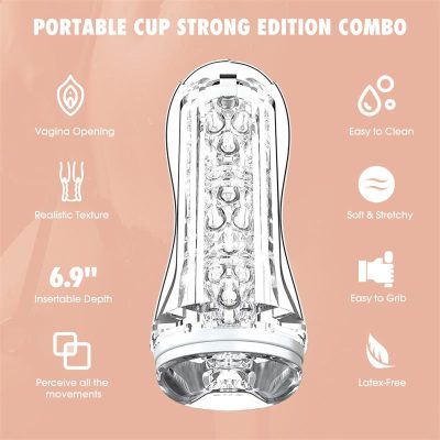 Portable Cup Strong Edition Combo Masturbador