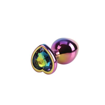 Rainbow Heart Plug Anal con Joya en la Base Talla M