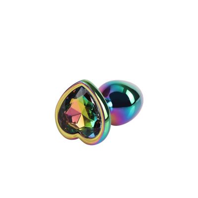 Rainbow Heart Plug Anal con Joya en la Base Talla S