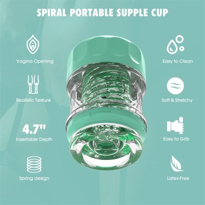 Spiral Supple Masturbador Vagina Verde
