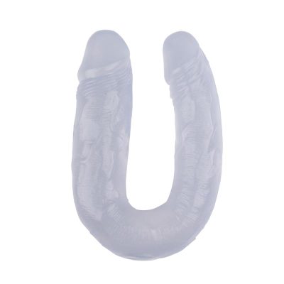 Dildo Doble 14 - 18cm Transparente